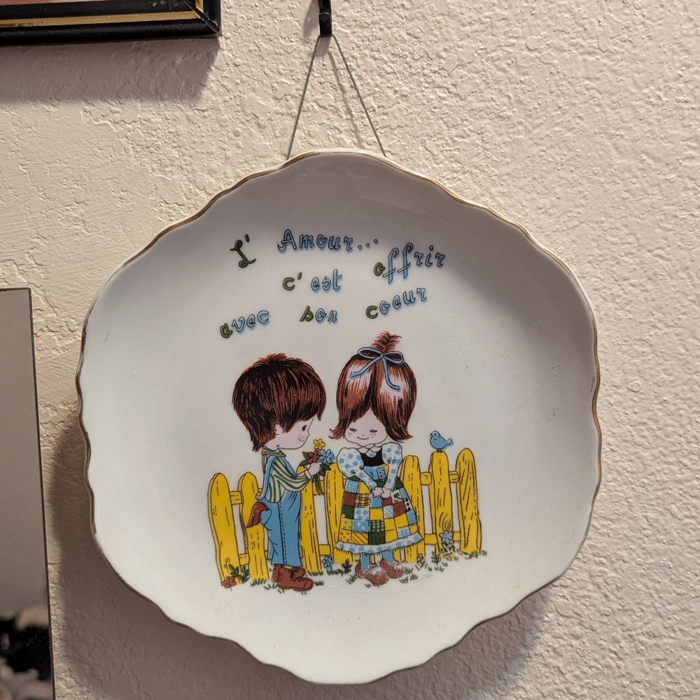 Vintage 1980s French Children's Plate